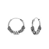 12Mm Bali - 925 Sterling Silver Bali Hoops SD30766