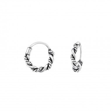 10Mm Bali - 925 Sterling Silver Bali Hoops SD30940