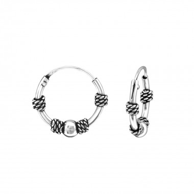 Bali 12Mm - 925 Sterling Silver Bali Hoops SD31081