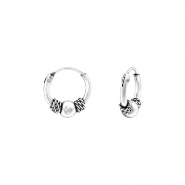 Bali 10mm - 925 Sterling Silver Bali Hoops SD32394