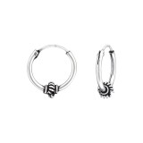 12mm Bali - 925 Sterling Silver Bali Hoops SD34544