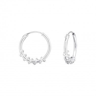 14mm Bali - 925 Sterling Silver Bali Hoops SD34546