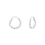 Twisted - 925 Sterling Silver Bali Hoops SD35000