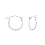 15mm - 925 Sterling Silver Bali Hoops SD37362