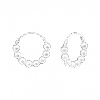 14mm - 925 Sterling Silver Bali Hoops SD37954