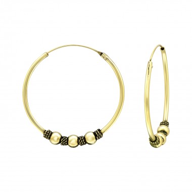 Bali - 925 Sterling Silver Bali Hoops SD40303