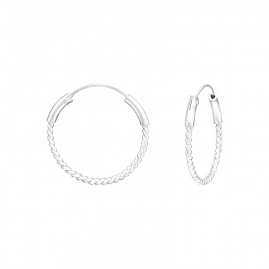 22mm - 925 Sterling Silver Bali Hoops SD42535