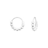 10mm - 925 Sterling Silver Bali Hoops SD42536