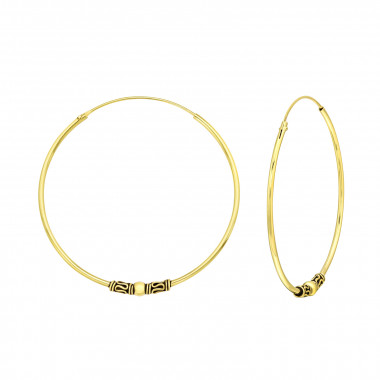 40mm - 925 Sterling Silver Bali Hoops SD43103