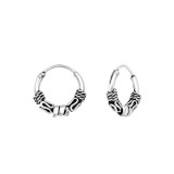 10mm - 925 Sterling Silver Bali Hoops SD46087