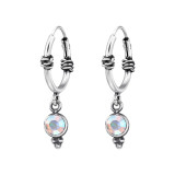 Round - 925 Sterling Silver Bali Hoops SD48024
