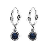 Round - 925 Sterling Silver Bali Hoops SD48025
