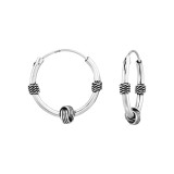 20mm - 925 Sterling Silver Bali Hoops SD48488