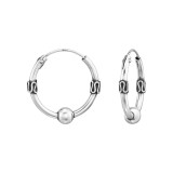 20mm - 925 Sterling Silver Bali Hoops SD48592