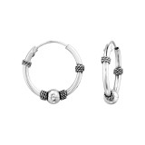 20mm - 925 Sterling Silver Bali Hoops SD48593