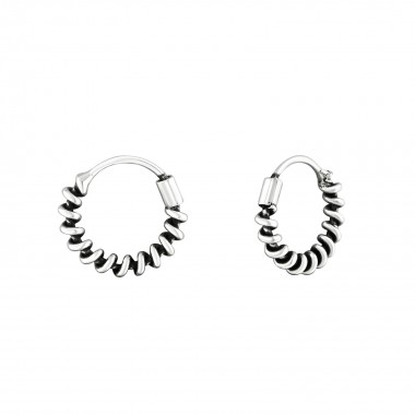 10mm bali - 925 Sterling Silver Bali Hoops SD9420