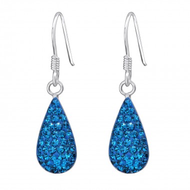 Drop - 925 Sterling Silver Earrings with Crystal SD14743