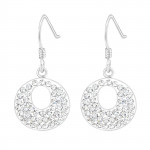 Round - 925 Sterling Silver Earrings with Crystal SD15865 Round - 925 Sterling Silver Earrings with Crystal SD15865