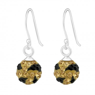 Crystal Ball - 925 Sterling Silver Earrings with Crystal SD16230
