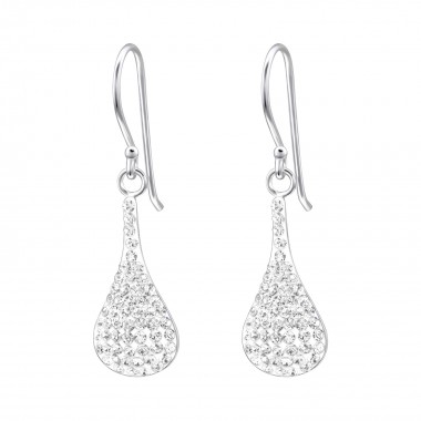 Drop - 925 Sterling Silver Earrings with Crystal SD16587