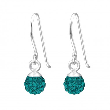 Crystal Ball - 925 Sterling Silver Earrings with Crystal SD18850