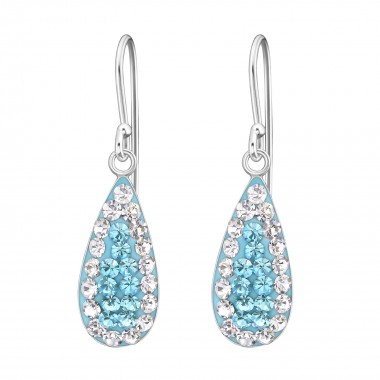 Drop - 925 Sterling Silver Earrings with Crystal SD19052