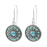 Mosaic - 925 Sterling Silver Earrings with Crystal SD28215