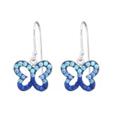 Butterfly - 925 Sterling Silver Earrings with Crystal SD35057