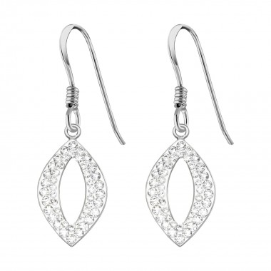 Marquise - 925 Sterling Silver Earrings with Crystal SD39535