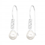 Round - 925 Sterling Silver Earrings with Crystal SD41259 Round - 925 Sterling Silver Earrings with Crystal SD41259