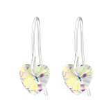 Hearts - 925 Sterling Silver Earrings with Crystal SD45873