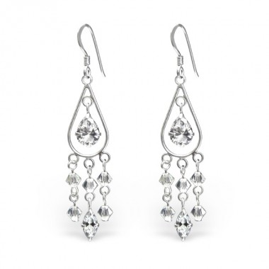 Swarovski - 925 Sterling Silver Earrings with Crystal SD4601