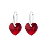Heart - 925 Sterling Silver Earrings with Crystal SD46678