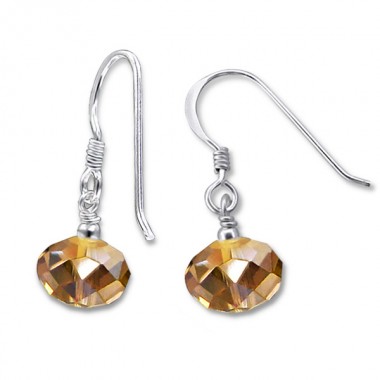 Dangle drops - 925 Sterling Silver Earrings with Crystal SD6393