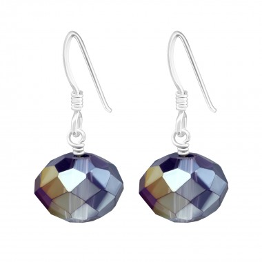Dangle drops - 925 Sterling Silver Earrings with Crystal SD6905