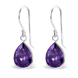 Tear Drop - 925 Sterling Silver Earrings with CZ SD23251