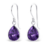 Tear Drop - 925 Sterling Silver Earrings with CZ SD23251