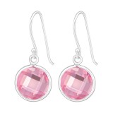 Round - 925 Sterling Silver Earrings with CZ SD23254