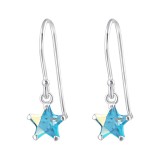 Star - 925 Sterling Silver Earrings with CZ SD23839