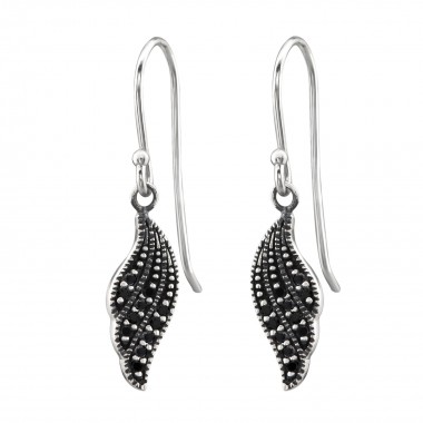 Bali Wing - 925 Sterling Silver Earrings with CZ SD30077