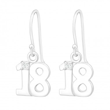 18 - 925 Sterling Silver Earrings with CZ SD3071
