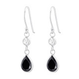 Pear - 925 Sterling Silver Earrings with CZ SD39169