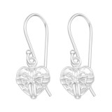 Heart - 925 Sterling Silver Earrings with CZ SD40125