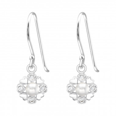 Heart - 925 Sterling Silver Earrings with CZ SD40478