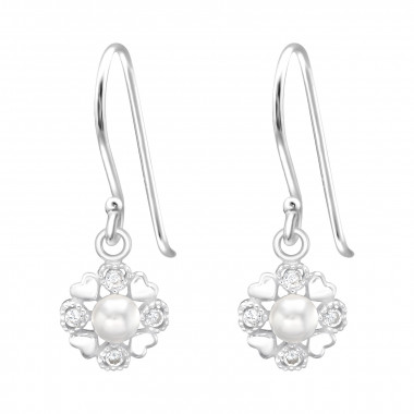 Heart - 925 Sterling Silver Earrings with CZ SD40478