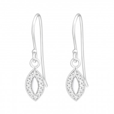 Marquise - 925 Sterling Silver Earrings with CZ SD40623