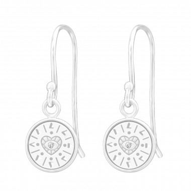 Heart - 925 Sterling Silver Earrings with CZ SD43452