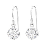 Round - 925 Sterling Silver Earrings with CZ SD43812
