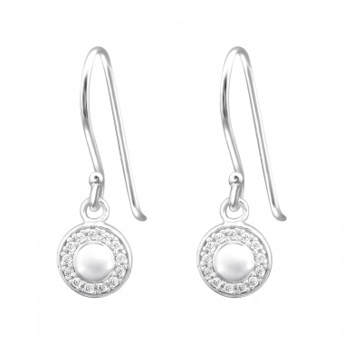 Round - 925 Sterling Silver Earrings with CZ SD44339
