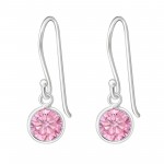 Round - 925 Sterling Silver Earrings with CZ SD446 Round - 925 Sterling Silver Earrings with CZ SD446